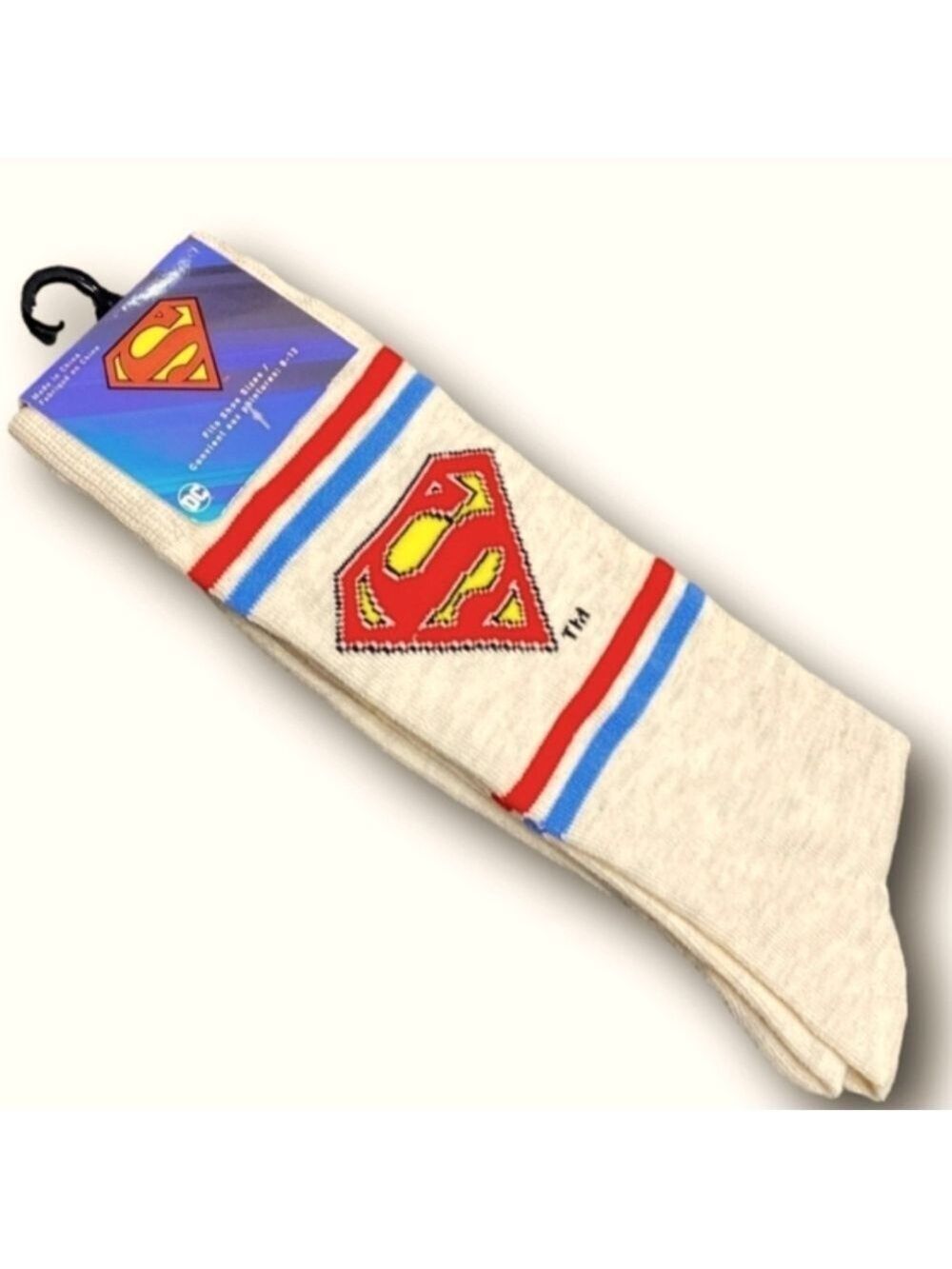 4/$25  DC Comics Superman Novelty Crew Socks New
